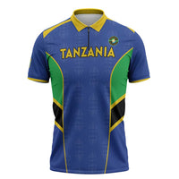 Custom Tanzania Football Zipper Polo Shirt Go Taifa Stars Go - Wonder Print Shop