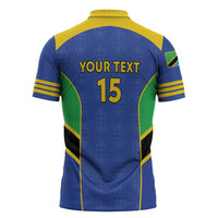 Custom Tanzania Football Zipper Polo Shirt Go Taifa Stars Go - Wonder Print Shop