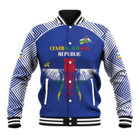 Custom Central African Republic Football Baseball Jacket Go Champions - Wonder Print Shop