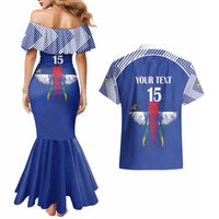 Custom Central African Republic Football Couples Matching Mermaid Dress and Hawaiian Shirt Go Champions - Wonder Print Shop