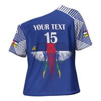 Custom Central African Republic Football Cross Shoulder Shirt Go Champions - Wonder Print Shop