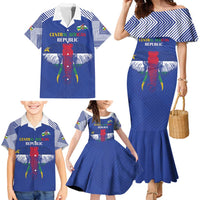 Custom Central African Republic Football Family Matching Mermaid Dress and Hawaiian Shirt Go Champions - Wonder Print Shop