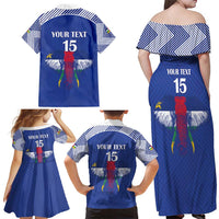 Custom Central African Republic Football Family Matching Off Shoulder Maxi Dress and Hawaiian Shirt Go Champions - Wonder Print Shop