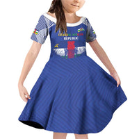 Custom Central African Republic Football Family Matching Off Shoulder Short Dress and Hawaiian Shirt Go Champions - Wonder Print Shop