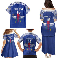 Custom Central African Republic Football Family Matching Puletasi and Hawaiian Shirt Go Champions - Wonder Print Shop