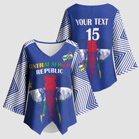 Custom Central African Republic Football Kimono Sleeve Blouse Go Champions - Wonder Print Shop