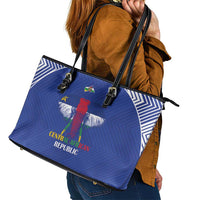 Central African Republic Football Leather Tote Bag Go Champions - Wonder Print Shop