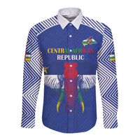 Custom Central African Republic Football Long Sleeve Button Shirt Go Champions - Wonder Print Shop