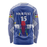 Custom Central African Republic Football Long Sleeve Shirt Go Champions - Wonder Print Shop