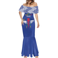 Custom Central African Republic Football Mermaid Dress Go Champions - Wonder Print Shop