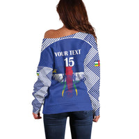 Custom Central African Republic Football Off Shoulder Sweater Go Champions - Wonder Print Shop