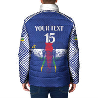 Custom Central African Republic Football Padded Jacket Go Champions - Wonder Print Shop
