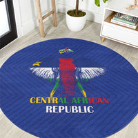 Central African Republic Football Round Carpet Go Champions - Wonder Print Shop