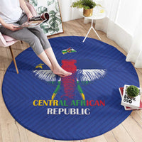 Central African Republic Football Round Carpet Go Champions - Wonder Print Shop
