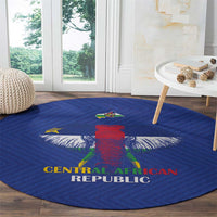 Central African Republic Football Round Carpet Go Champions - Wonder Print Shop