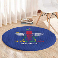 Central African Republic Football Round Carpet Go Champions - Wonder Print Shop