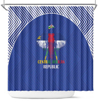 Central African Republic Football Shower Curtain Go Champions - Wonder Print Shop