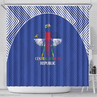 Central African Republic Football Shower Curtain Go Champions - Wonder Print Shop