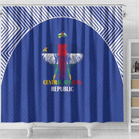 Central African Republic Football Shower Curtain Go Champions - Wonder Print Shop