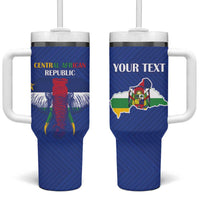 Custom Central African Republic Football Tumbler With Handle Go Champions - Wonder Print Shop