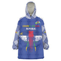 Custom Central African Republic Football Wearable Blanket Hoodie Go Champions - Wonder Print Shop