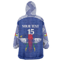 Custom Central African Republic Football Wearable Blanket Hoodie Go Champions - Wonder Print Shop