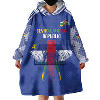 Custom Central African Republic Football Wearable Blanket Hoodie Go Champions - Wonder Print Shop