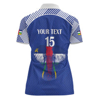 Custom Central African Republic Football Women Polo Shirt Go Champions - Wonder Print Shop