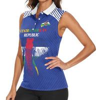 Custom Central African Republic Football Women Sleeveless Polo Shirt Go Champions - Wonder Print Shop