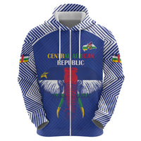Custom Central African Republic Football Zip Hoodie Go Champions - Wonder Print Shop