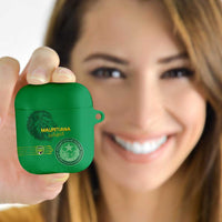 Mauritania Football AirPods Case Coat Of Arms With Islamic Pattern - Wonder Print Shop