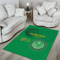 Mauritania Football Area Rug Coat Of Arms With Islamic Pattern - Wonder Print Shop