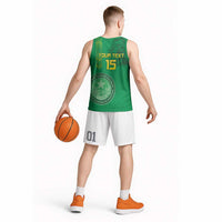 Custom Mauritania Football Basketball Jersey Coat Of Arms With Islamic Pattern - Wonder Print Shop