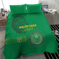 Mauritania Football Bedding Set Coat Of Arms With Islamic Pattern - Wonder Print Shop