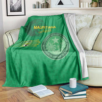 Mauritania Football Blanket Coat Of Arms With Islamic Pattern - Wonder Print Shop
