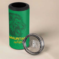 Custom Mauritania Football 4 in 1 Can Cooler Tumbler Coat Of Arms With Islamic Pattern - Wonder Print Shop