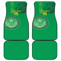 Mauritania Football Car Mats Coat Of Arms With Islamic Pattern - Wonder Print Shop