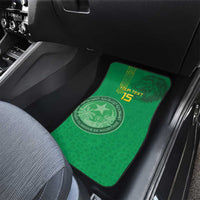 Mauritania Football Car Mats Coat Of Arms With Islamic Pattern - Wonder Print Shop