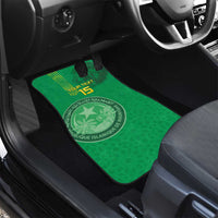 Mauritania Football Car Mats Coat Of Arms With Islamic Pattern - Wonder Print Shop