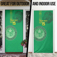 Mauritania Football Door Cover Coat Of Arms With Islamic Pattern - Wonder Print Shop