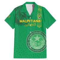 Custom Mauritania Football Family Matching Mermaid Dress and Hawaiian Shirt Coat Of Arms With Islamic Pattern - Wonder Print Shop