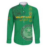 Custom Mauritania Football Family Matching Puletasi and Hawaiian Shirt Coat Of Arms With Islamic Pattern - Wonder Print Shop