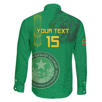 Custom Mauritania Football Family Matching Short Sleeve Bodycon Dress and Hawaiian Shirt Coat Of Arms With Islamic Pattern - Wonder Print Shop