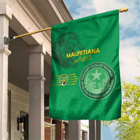 Mauritania Football Garden Flag Coat Of Arms With Islamic Pattern - Wonder Print Shop