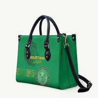 Mauritania Football Leather Bag Coat Of Arms With Islamic Pattern - Wonder Print Shop