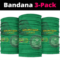 Mauritania Football Neck Gaiter Coat Of Arms With Islamic Pattern LT15