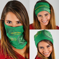 Mauritania Football Neck Gaiter Coat Of Arms With Islamic Pattern LT15