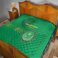 Mauritania Football Quilt Coat Of Arms With Islamic Pattern - Wonder Print Shop