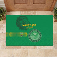 Mauritania Football Rubber Doormat Coat Of Arms With Islamic Pattern - Wonder Print Shop