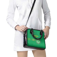 Mauritania Football Shoulder Handbag Coat Of Arms With Islamic Pattern - Wonder Print Shop